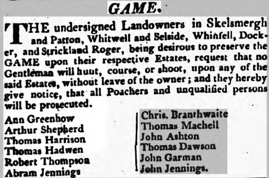 Westmorland Advertiser and Kendal Chronicle 29 August 1818